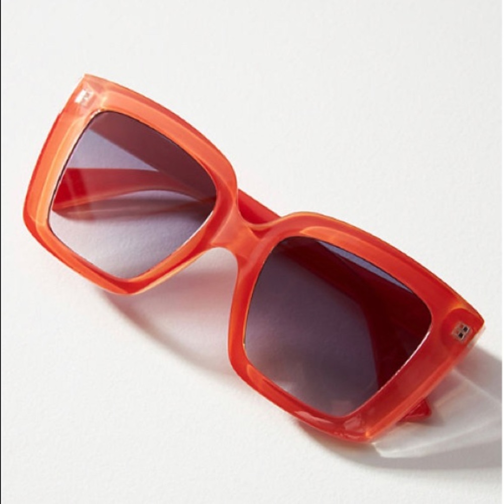 Square shape orange sunglasses